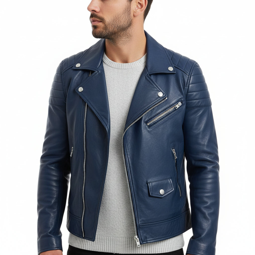 Jürgen | Herren Winter Zip-Up Lederjacke