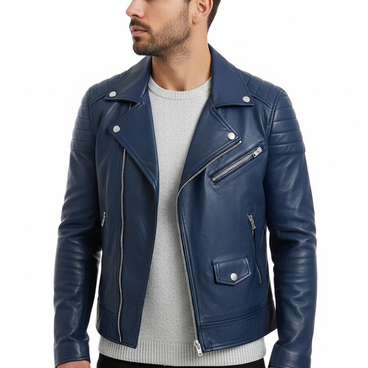 Jürgen | Herren Winter Zip-Up Lederjacke