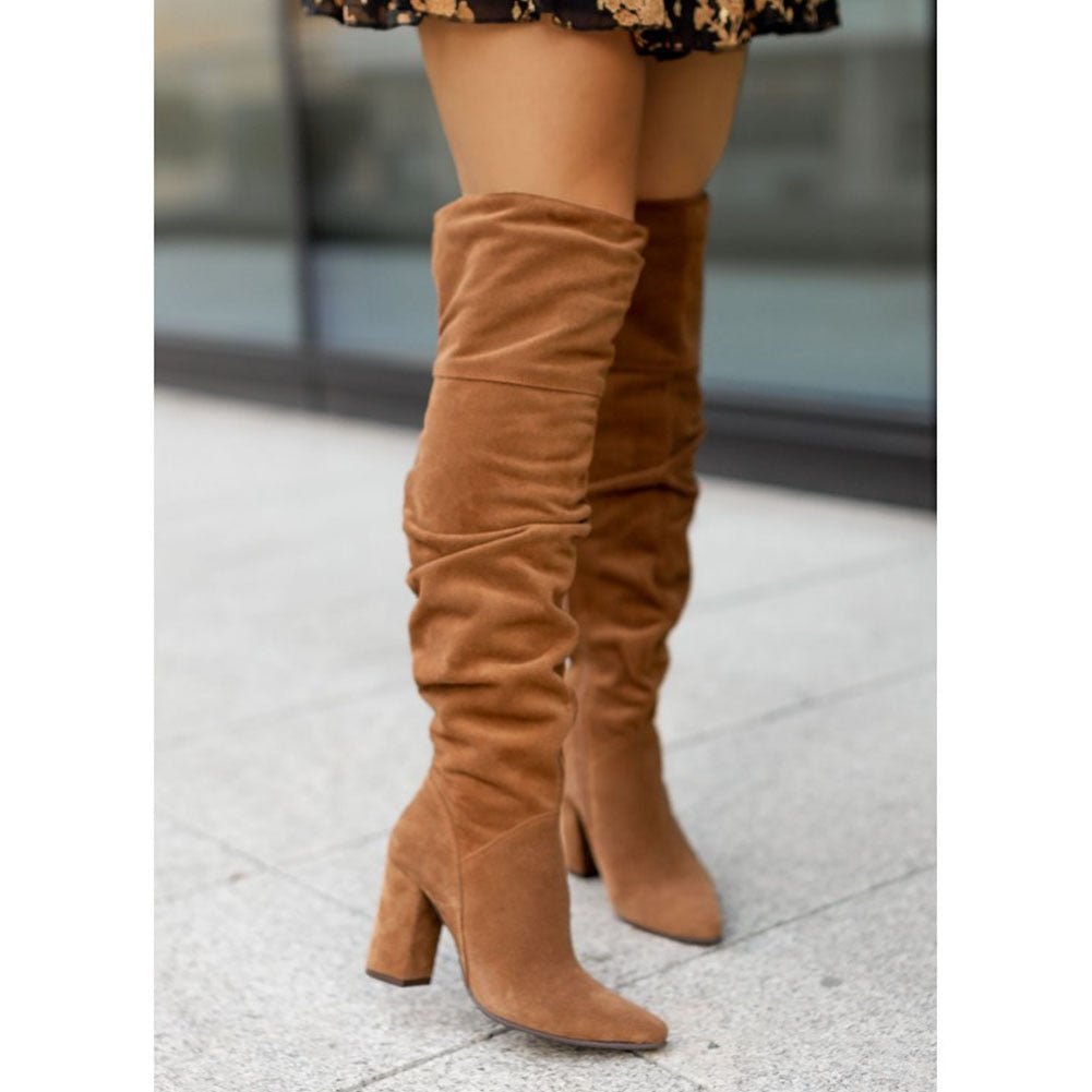 Bergliot | Dame Chic Over-Knee Slouch Støvler