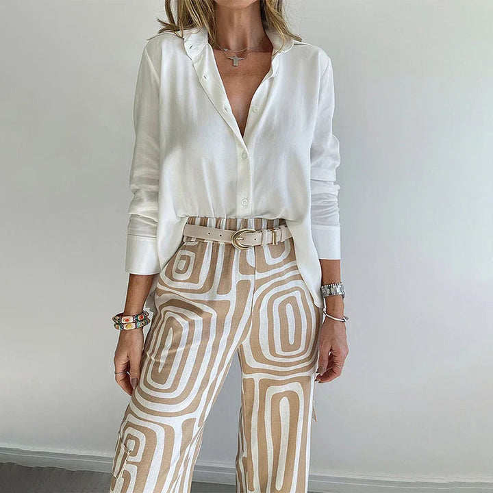 Hanne | Stylish Loose-Fit Bukse og Skjorte