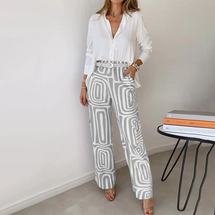 Hanne | Stylish Loose-Fit Bukse og Skjorte