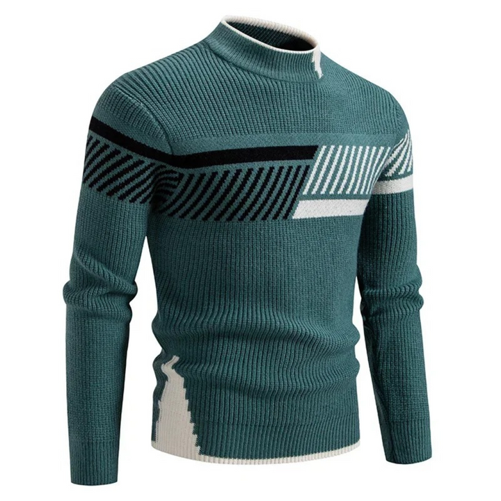 Heinrich | Herren Langarm-Pullover mit Geometrischem Muster