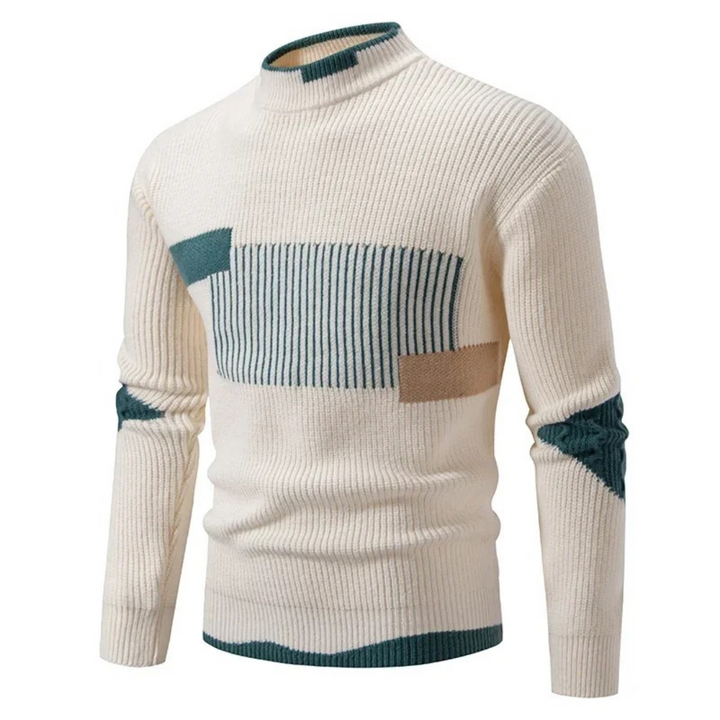Heinrich | Herren Langarm-Pullover mit Geometrischem Muster
