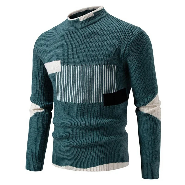 Heinrich | Herren Langarm-Pullover mit Geometrischem Muster