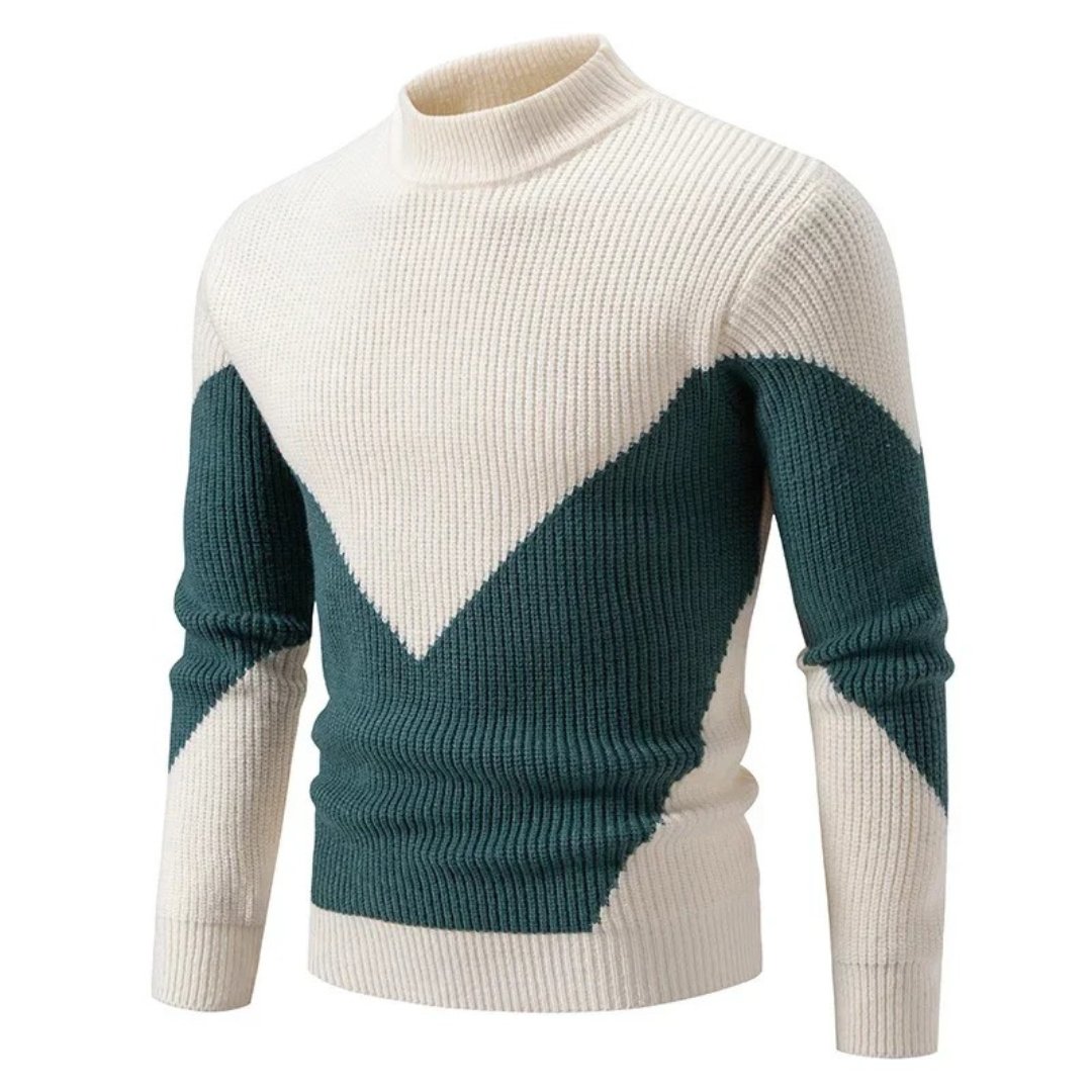 Heinrich | Herren Langarm-Pullover mit Geometrischem Muster
