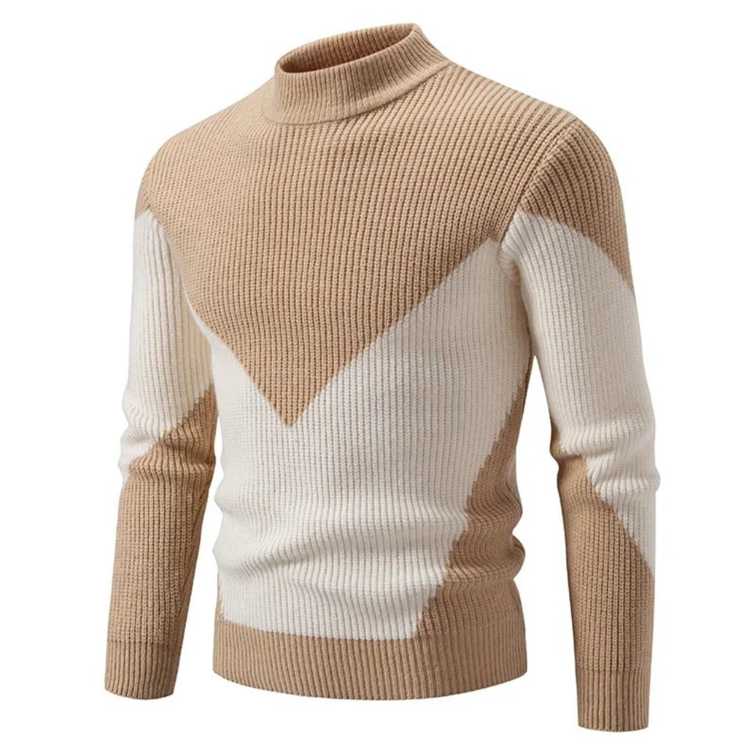 Heinrich | Herren Langarm-Pullover mit Geometrischem Muster