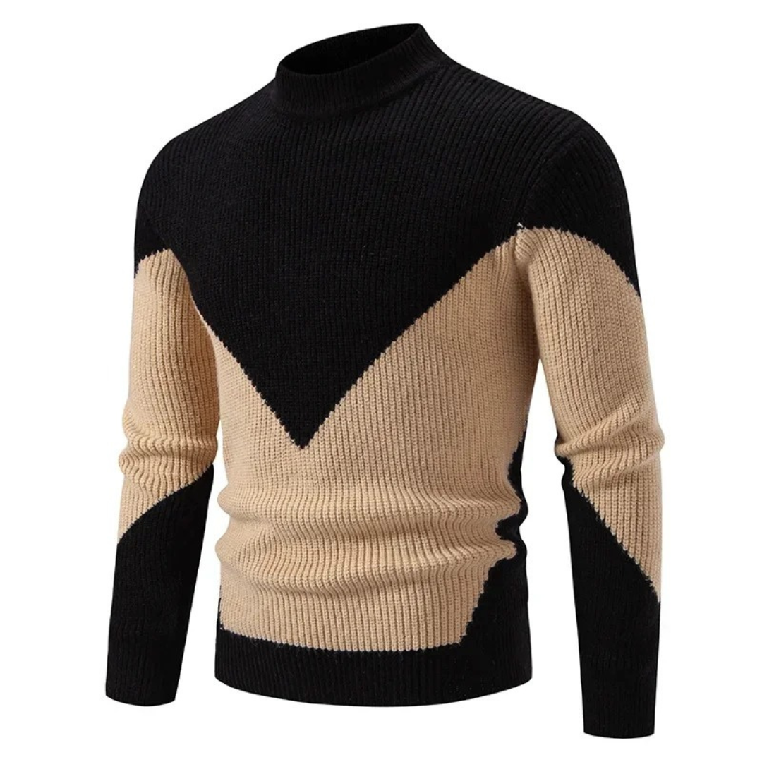 Heinrich | Herren Langarm-Pullover mit Geometrischem Muster