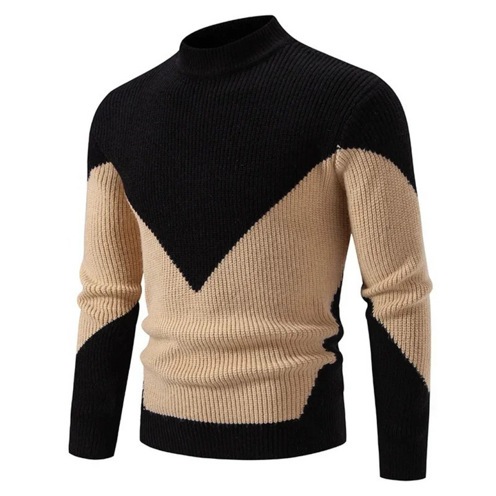Heinrich | Herren Langarm-Pullover mit Geometrischem Muster