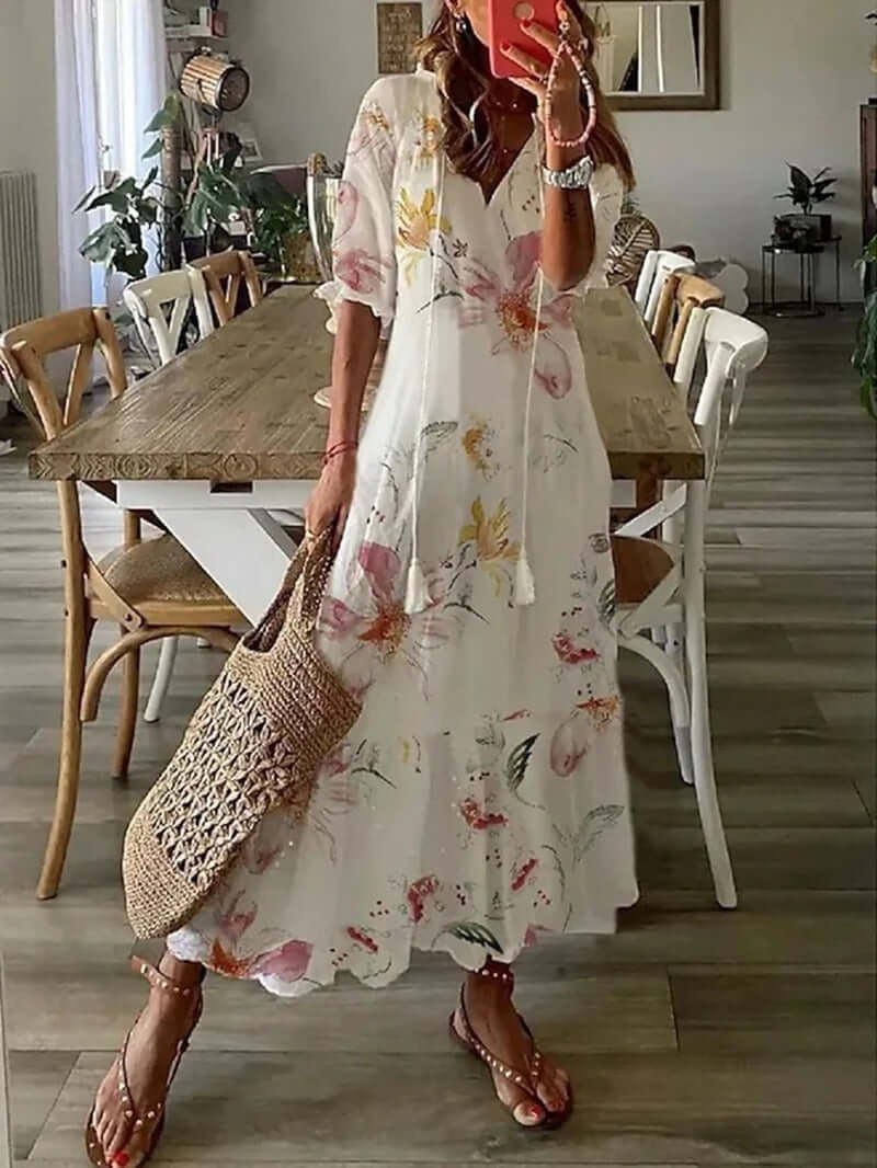 Lang Boho Kjole for Kvinner