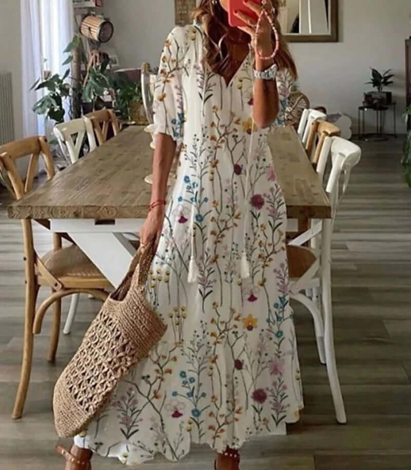 Lang Boho Kjole for Kvinner
