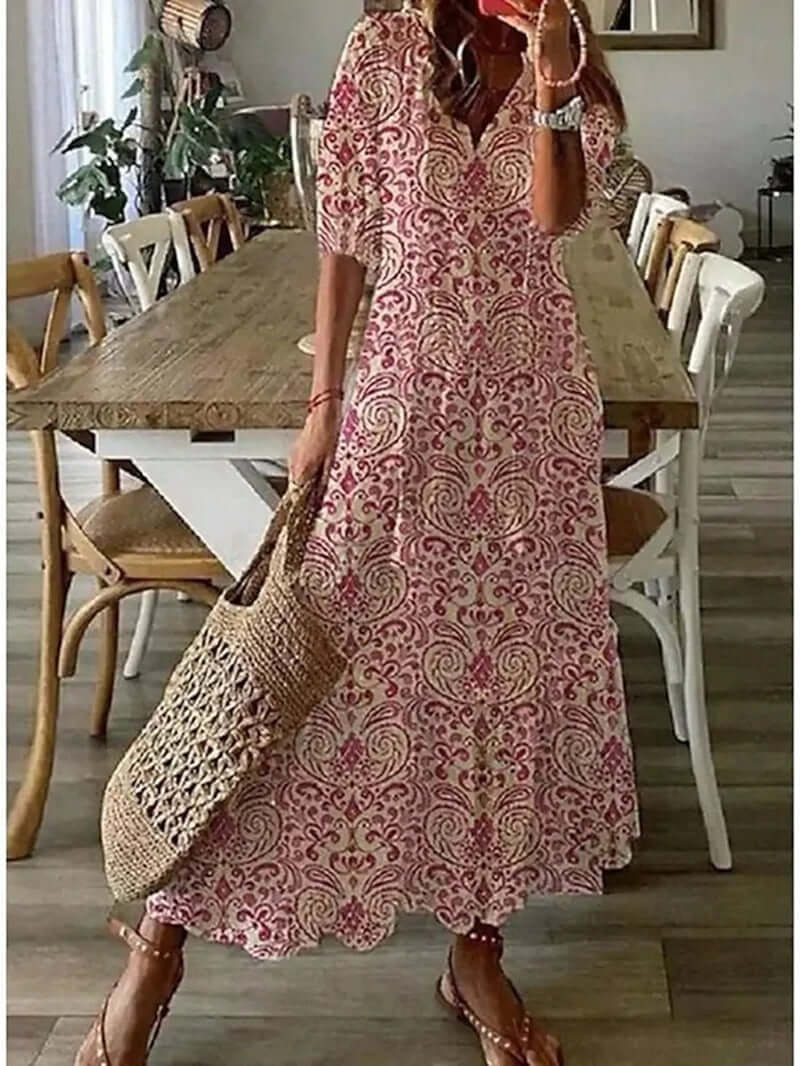Lang Boho Kjole for Kvinner