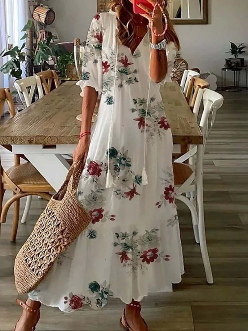 Lang Boho Kjole for Kvinner