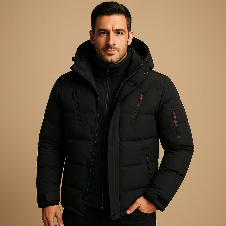 Klaus | Herren Robuste Dicke Winterjacke mit Reißverschluss