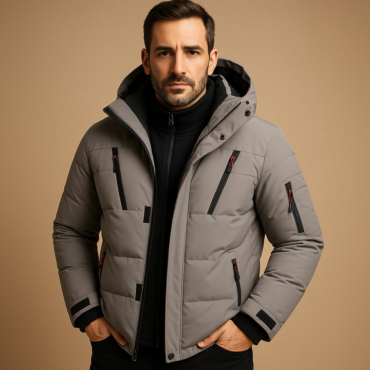 Klaus | Herren Robuste Dicke Winterjacke mit Reißverschluss