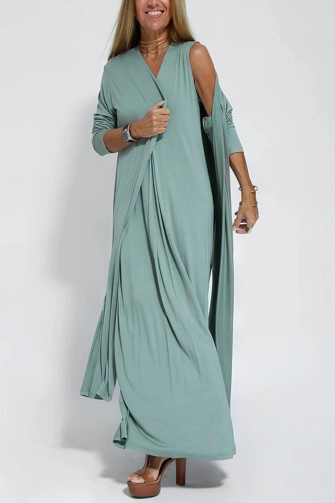 Ella | Elegant Lang Kjole for Kvinner
